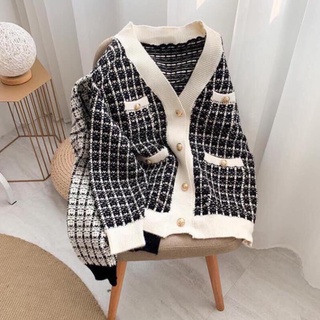 Áo len cardigan Áo khoác len dáng dài, Chất len dày dặn, Kiểu dáng năng động, trẻ trung ((-