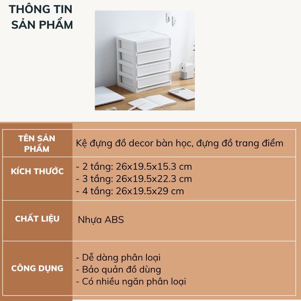 Kệ đựng đồ trang điểm mỹ phẩm để bàn nhiều tầng đa năng DECOSA