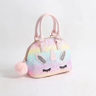 Túi unicorn Pom Pom cầu vồng