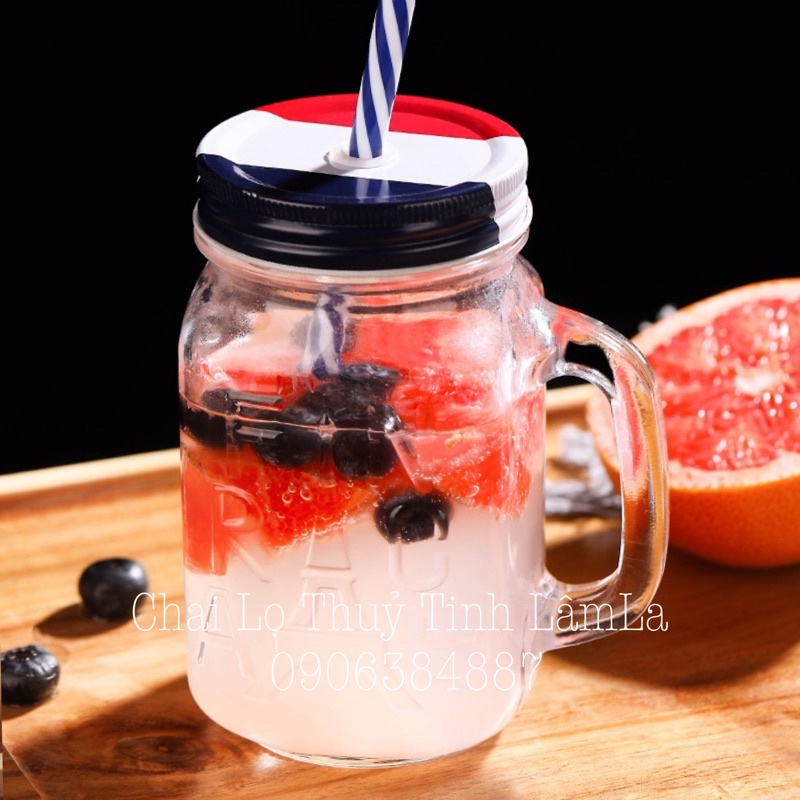 Cốc Thủy Tinh Ly Quai Thuỷ Tinh Hình Tháp France 490ml | Đựng Nước Ép , Coctailk , Trà Sữa