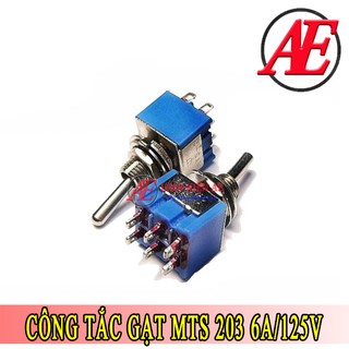 Công tắc gạt 6 chân 3 vị trí MTS 203 3A/250V 6A/125V