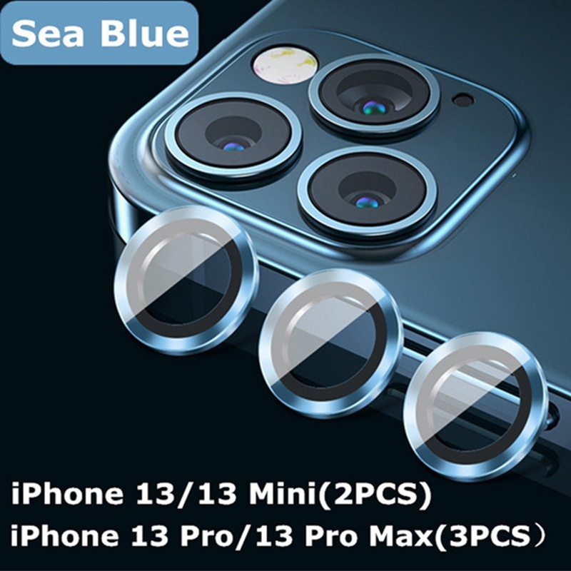 Kính cường lực viền kim loại bảo vệ camera cho iPhone 13 12 Pro Max 11 12 13pro max 13mini 13pro | BigBuy360 - bigbuy360.vn