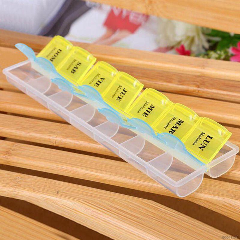 Hộp đựng thuốc với 7 ô phù hợp cho 7 ngày trong tuần