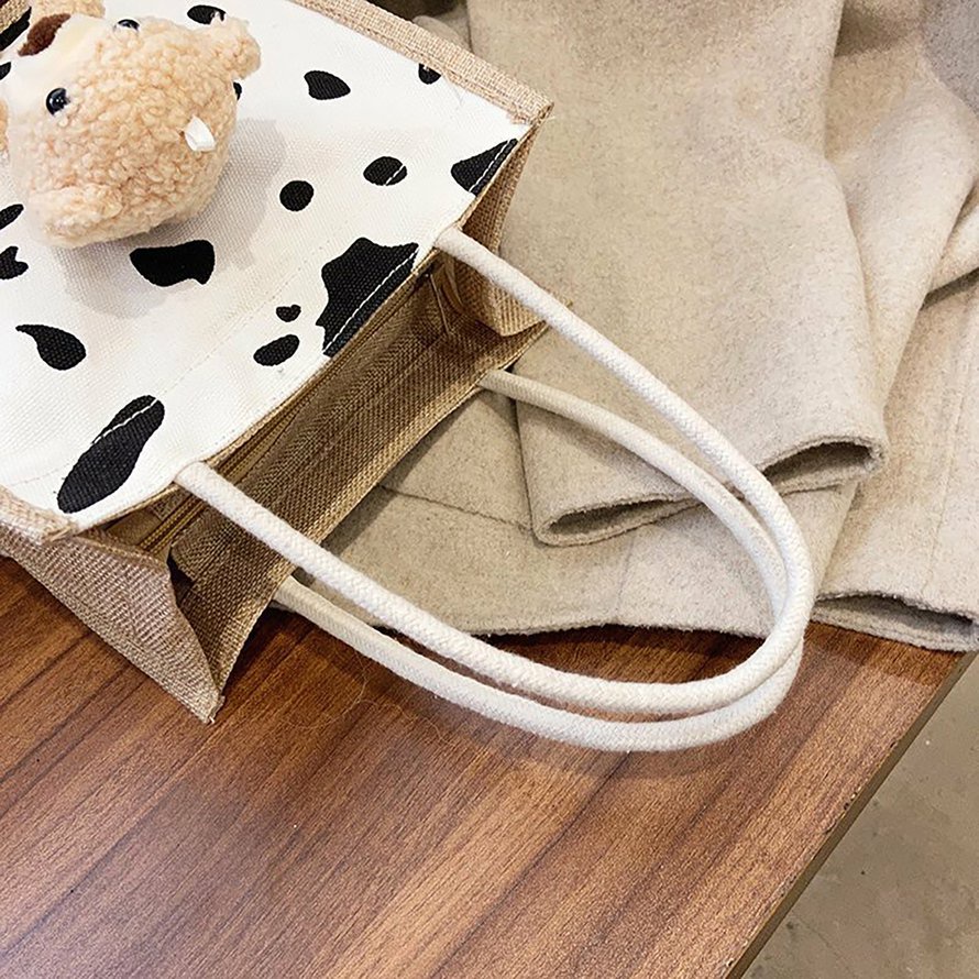 Túi Đeo Vai Bằng Vải Canvas Hình Gấu Nhỏ Dễ Thương Đa Năng Cho Nữ