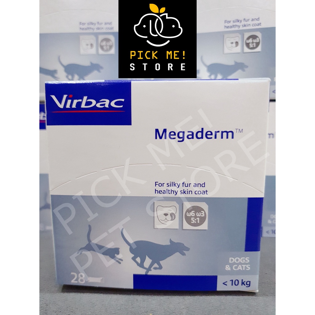 [ CHÍNH HÃNG ] Megaderm Virbac hộp 28 gói - Gel giúp dưỡng đẹp da, mượt lông chó mèo