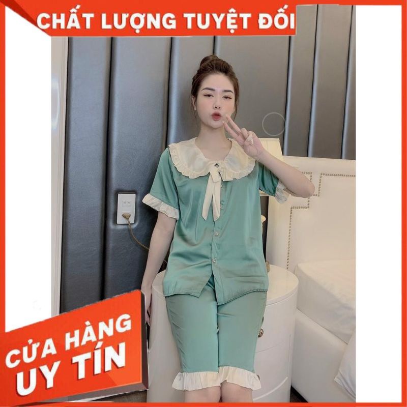 Bộ Pijama Latin lửng lụa cao cấp