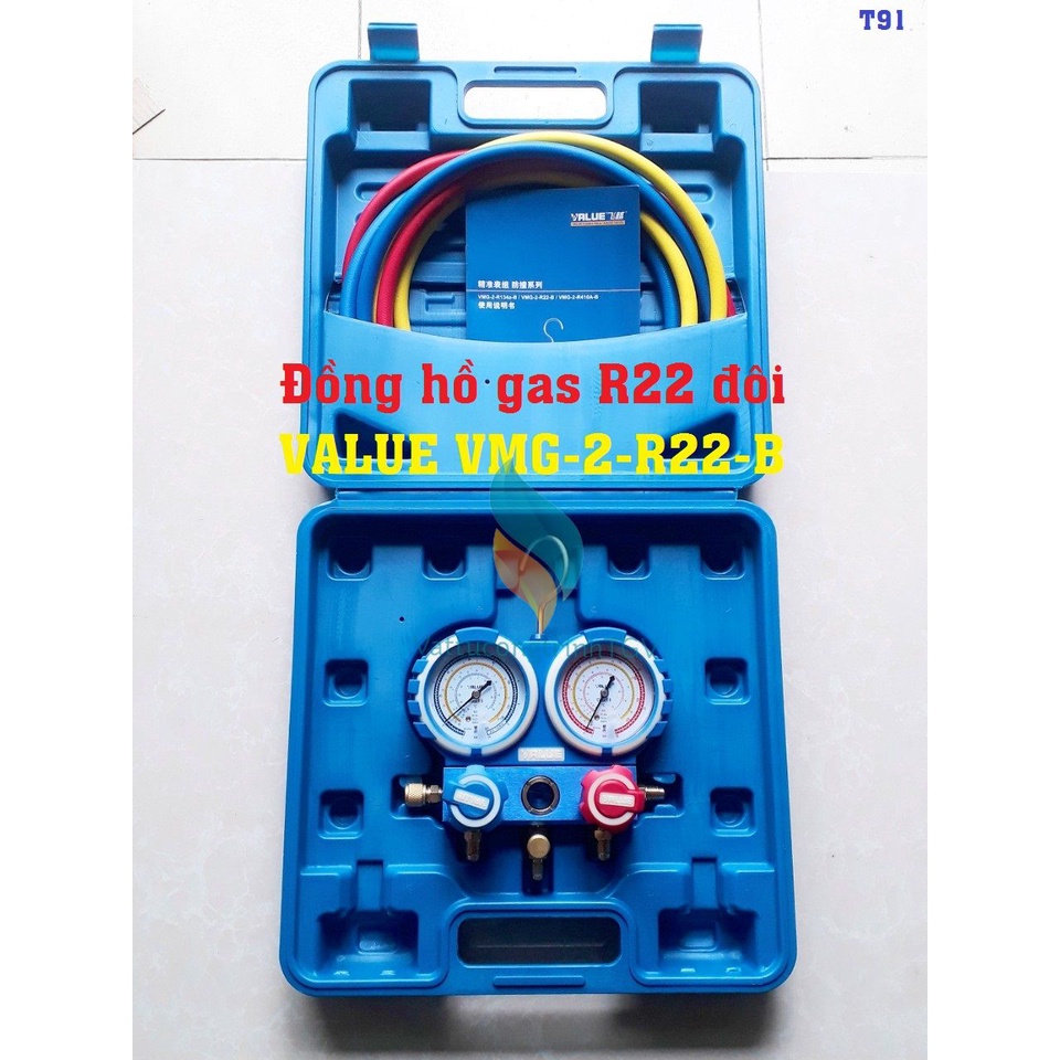 Bộ đồng hồ nạp Gas R22 đôi VALUE VMG-2-R22-B