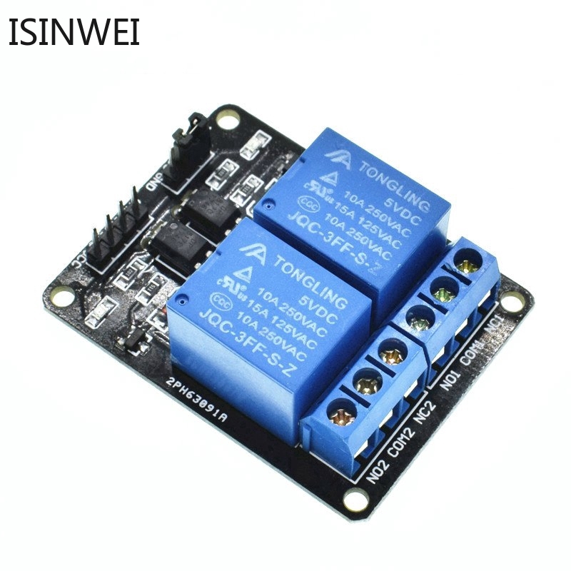 Bảng mở rộng mô-đun rơ le 5V 2 cổng mức thấp chuyên dụng cho Arduino