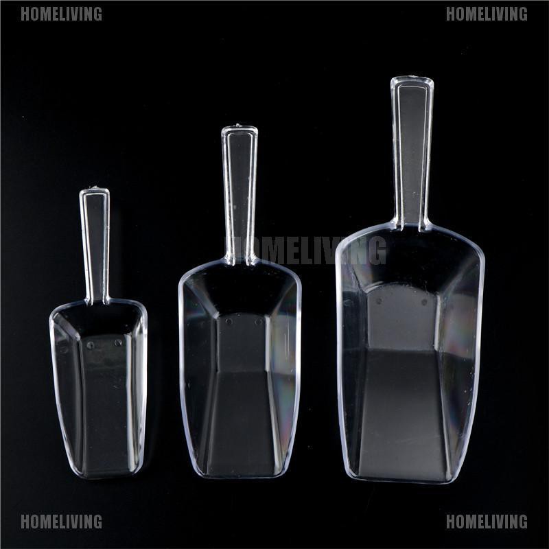 Bộ 3 Muỗng Múc Kem Bằng Nhựa Trong Suốt Tiện Dụng Cho Nhà Bếp / Tiệc Cưới