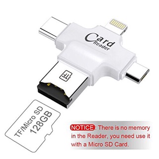Đầu đọc thẻ nhớ Micro SD 4 in 1 cho iphone vad android