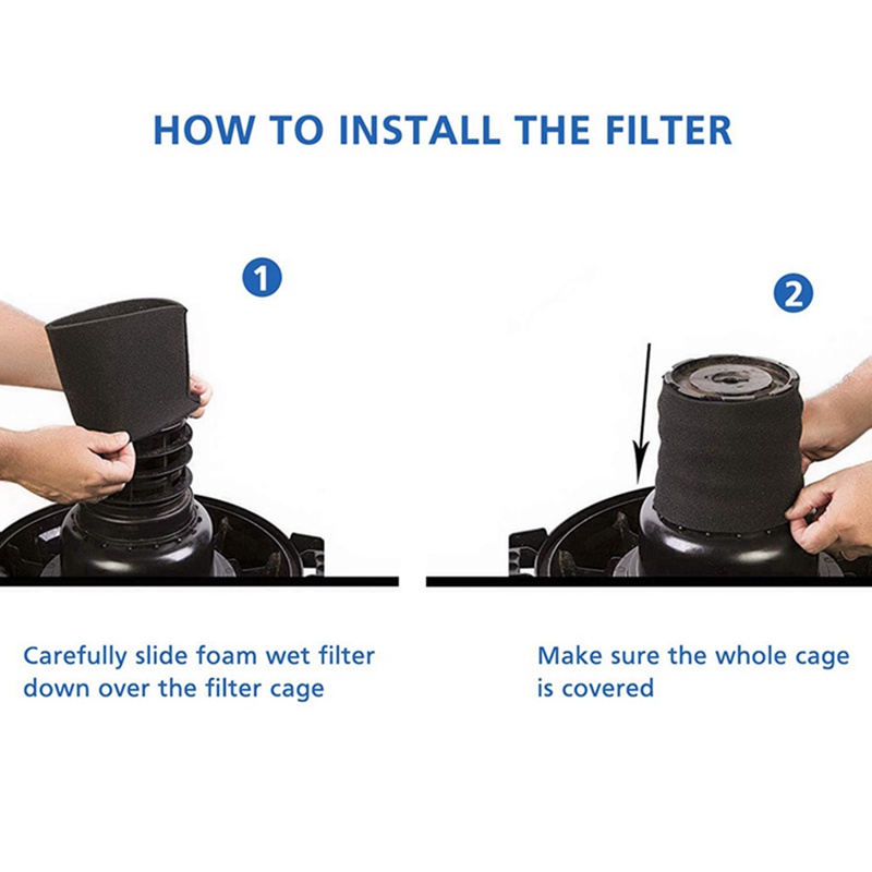 Tay áo lọc bọt 10 cái cho Shop Vac 90304 90585, Thay thế cho Bộ lọc Vac Shop, Bộ lọc Vac khô ướt Craftsman