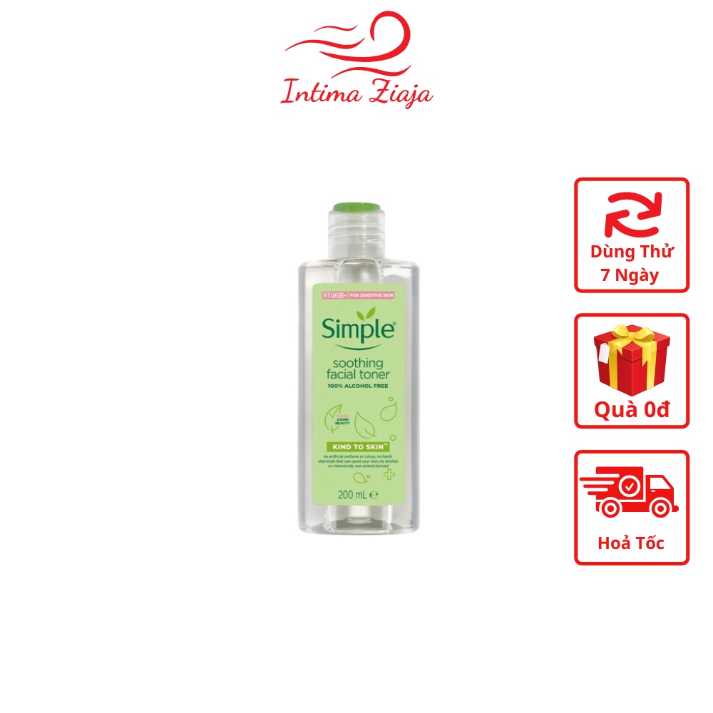 Nước Hoa Hồng Simple Soothing Facial Toner Cân Bằng Ẩm Cho Da 200ml