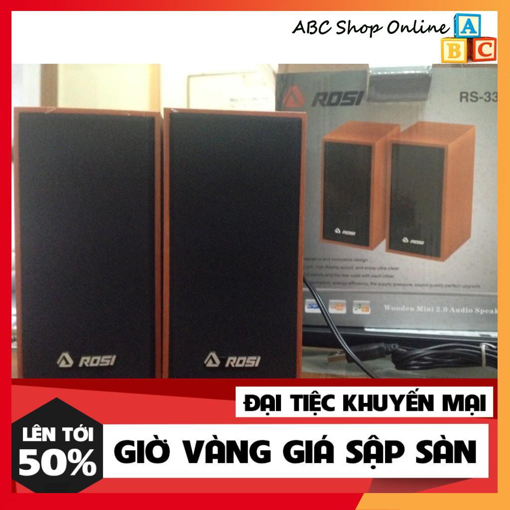 [Mã ELFLASH5 giảm 20K đơn 50K] Loa Vân gỗ Rosi 333 - Loa Máy tính USB 2.0 Âm thanh sắc nét (CAM KẾT HÀNG CHẤT LƯỢNG)