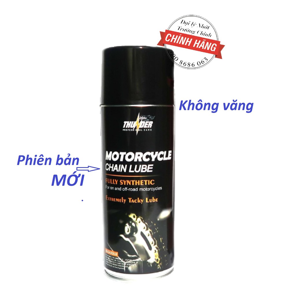 Chai dưỡng sên Thunder Fully Synthetic không văng 400ML