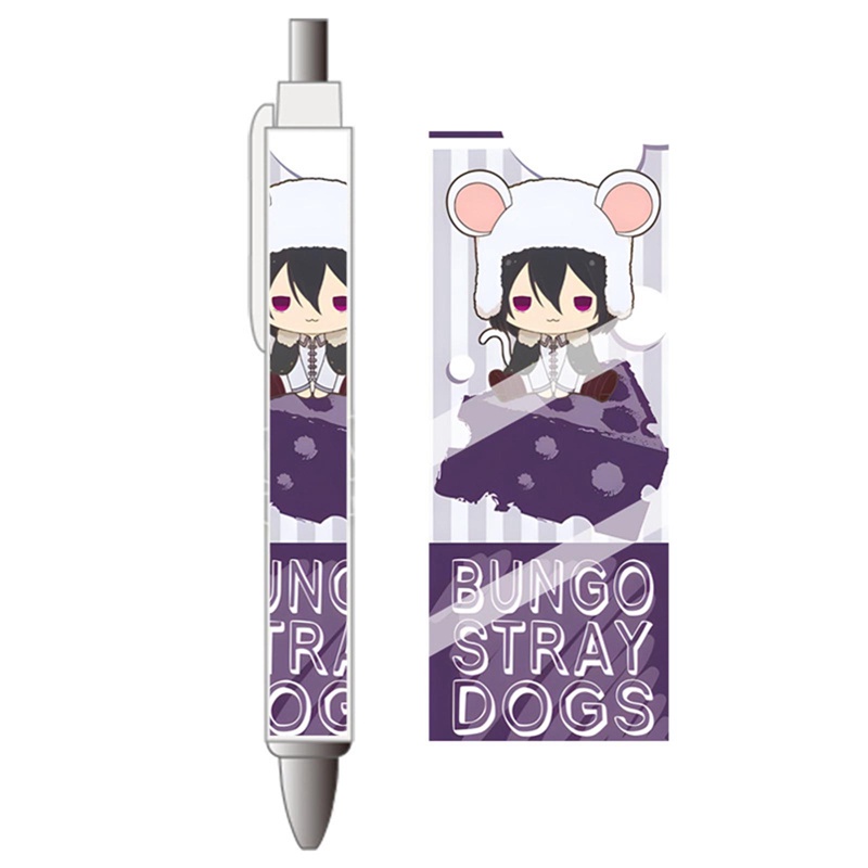 Bút Bi Ngòi 1Mm Có Thể Xóa Được Màu Xanh Dương / Đen In Hình Songping Bungo Stray Dogs