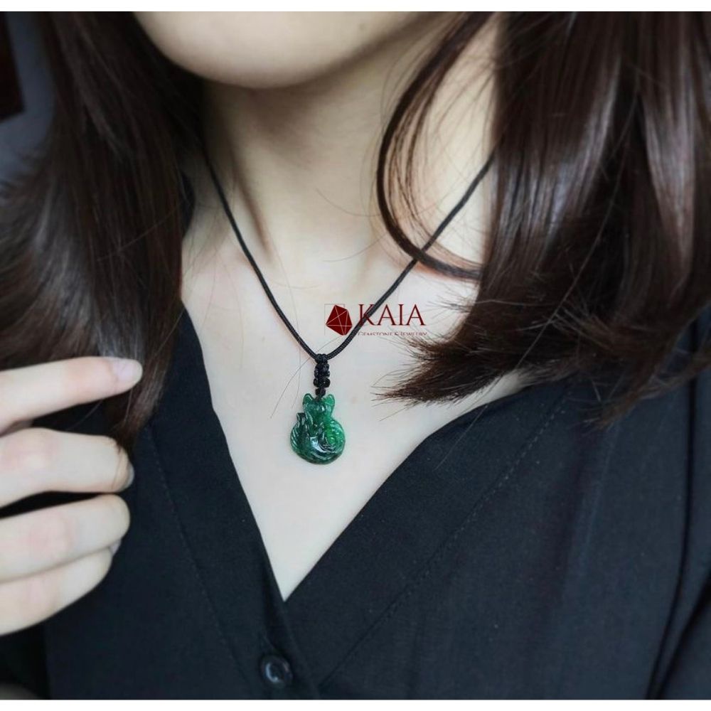 Vòng cổ Hồ ly câm thạch may mắn bình an chiêu tình duyên - KAIA