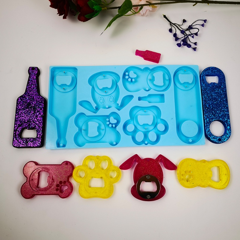 Khuôn Silicone Hình Cờ Lê Mở Nắp Chai Bia / Trang Sức DIY