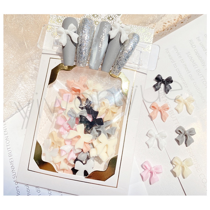 Charm nơ nail giá rẻ đính móng, phụ kiện trang trí móng tay
