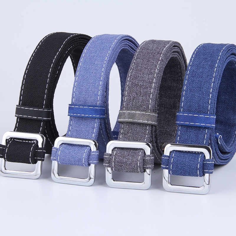 Thắt Lưng Vải Denim Không Đục Lỗ Đơn Giản Thời Trang Phong Cách Hàn Quốc Cho Nữ