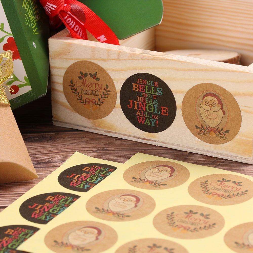 Set 120 Sticker Giấy Dán Trang Trí Quà Giáng Sinh