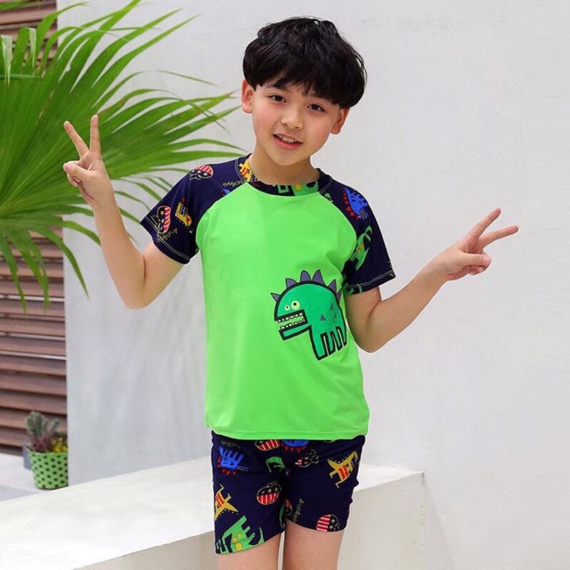 (hàng sẵn) Set bơi bé trai 3CT khủng long cho bé 10kg-35kg BT34,35,36 (xấu hoàn hàng) SUBIN KIDS