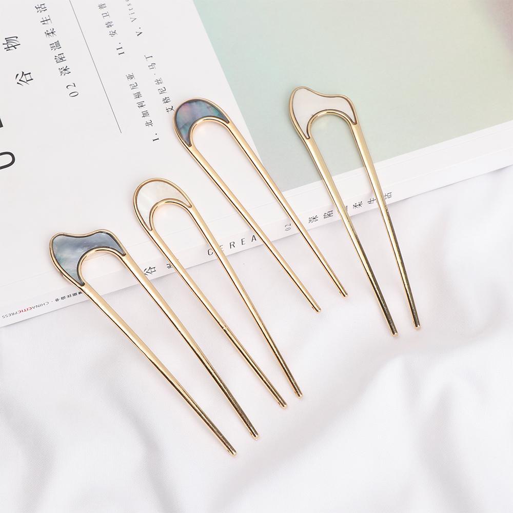 Kẹp Tóc Chữ U Bằng Kim Loại Nhiều Màu Sắc Phong Cách Vintage