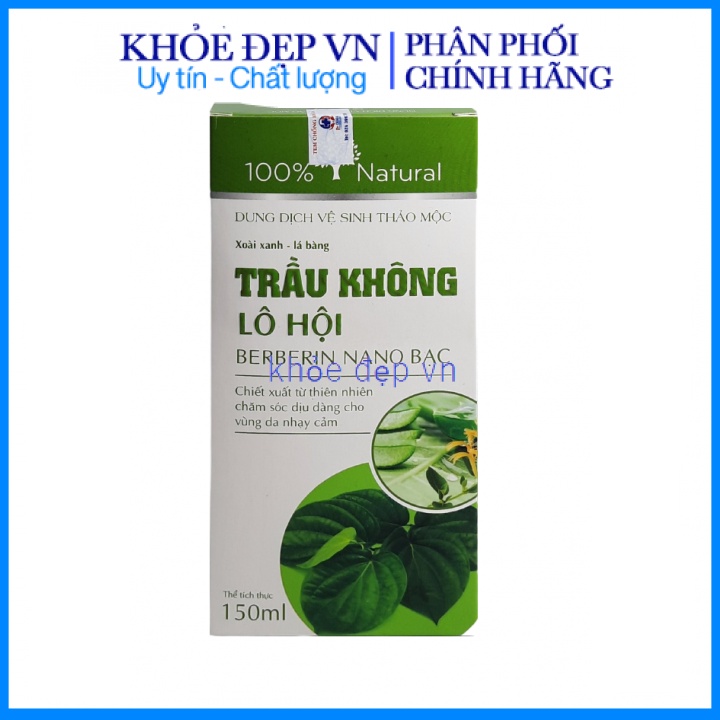 Dung dịch vệ sinh thảo mộc Berberin nano bạc làm sạch, kháng khuẩn, ngăn mùi – Chai 150ml