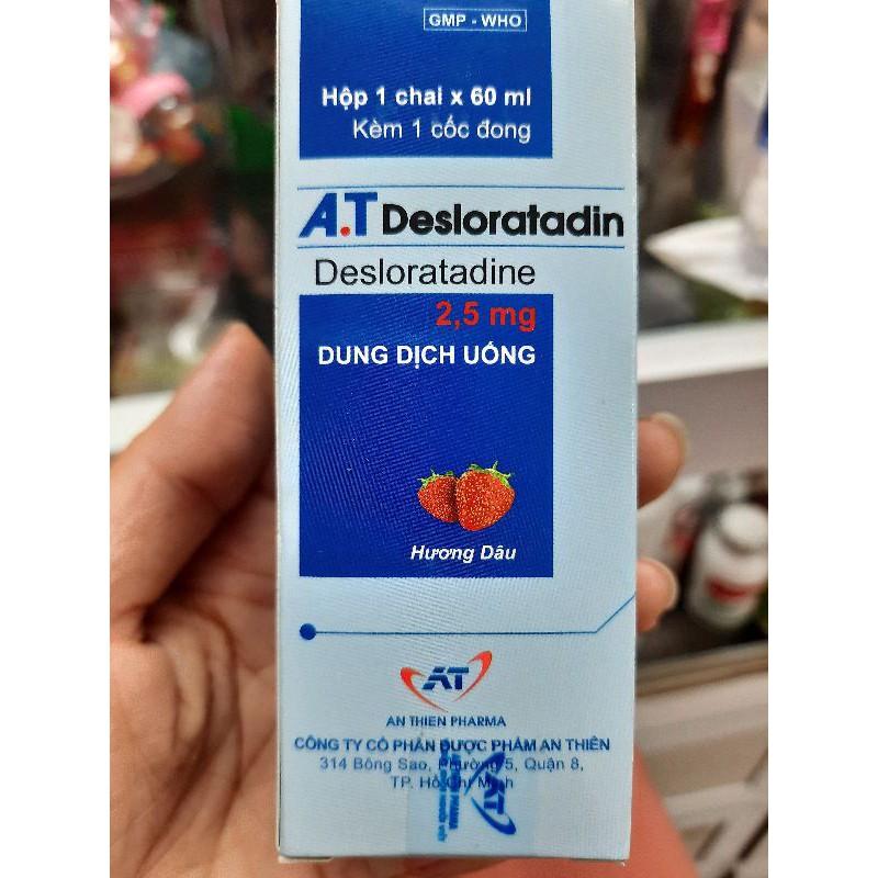 Siro A.T DESLORATADIN  ⚡ CAM KẾT CHẤT LƯỢNG ⚡ Giups giảm Mề Đay Dị Ứng Mẫn Ngứa An Toàn Hiệu Qủa