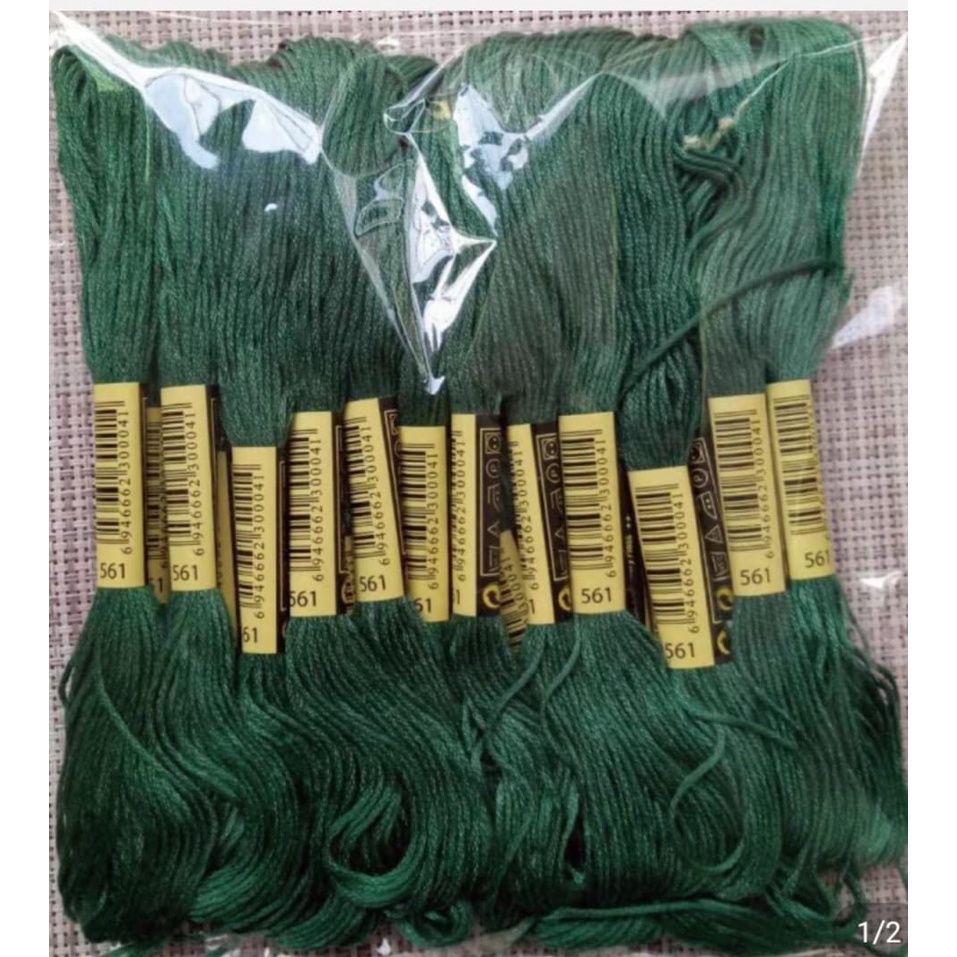 Chỉ cotton thêu tranh chữ thập mã chuẩn DMC