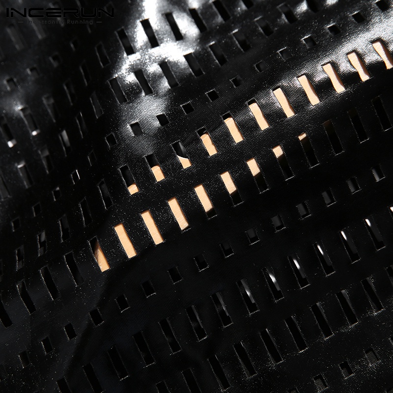 Áo nam INCERUN tay ngắn thiết kế thời trang độc đáo