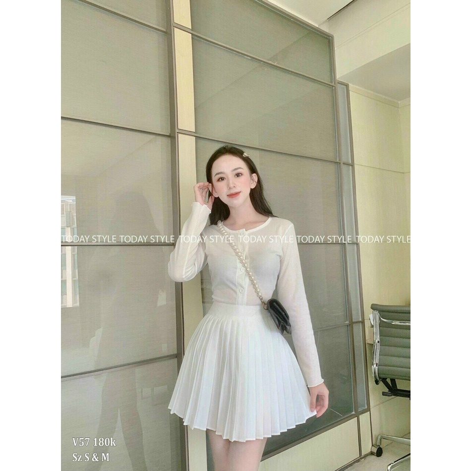 chân váy vol xếp ly