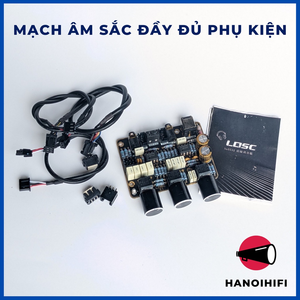 Mạch âm sắc Pre Amp LQSC Ne5532 Hifi 9 - 24V DC điểu chỉnh bass trung treb