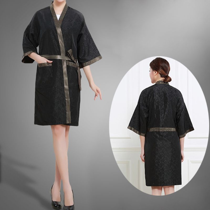 Áo Choàng Cắt Tóc Kiểu Kimono Chống Thấm Nước Thời Trang