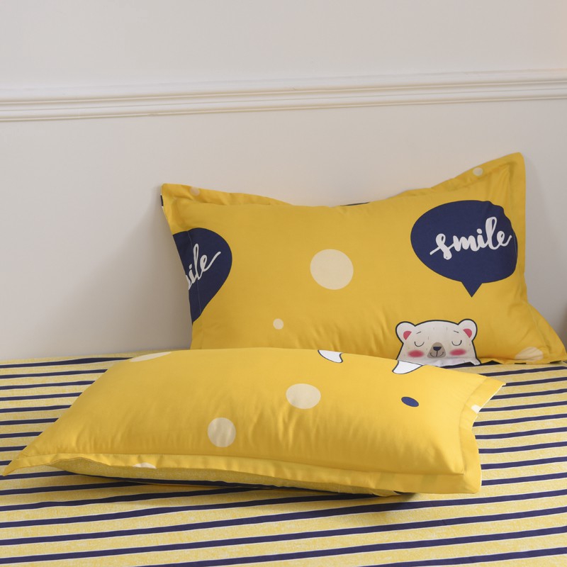Pillowcase Polyester Comfortable Bedroom With Household Washable Cotton Pillowcase (Single Pack)