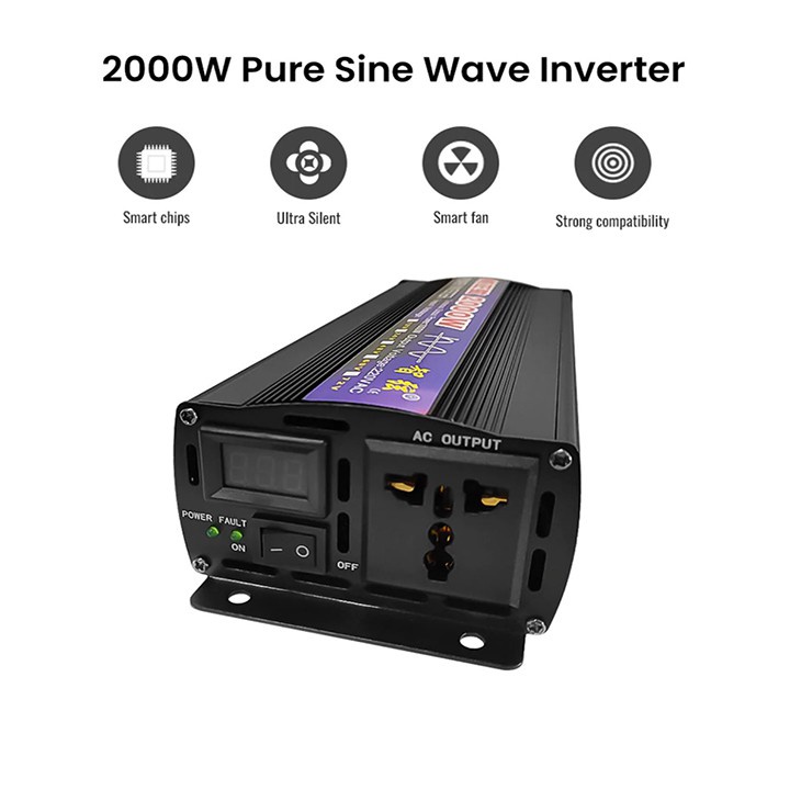 Bộ đổi nguồn điện 2000W - Máy Đổi Điện 2000W Sine Chuẩn