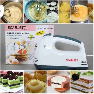 Máy đánh trứng nhồi bột cầm tay 7 tốc độ Scarlett