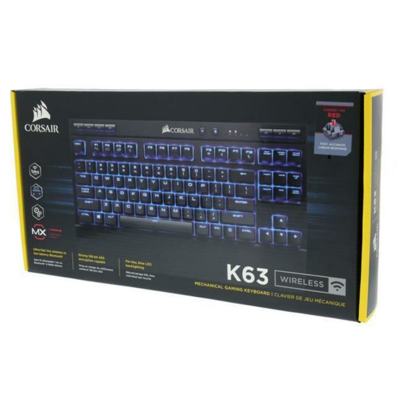 Bàn phím cơ Corsair K63 Wireless-Cherry MX Red