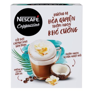 Cà phê hòa tan NESCAFÉ Cappuccino Vị Dừa (Hộp 10 gói x 20g)