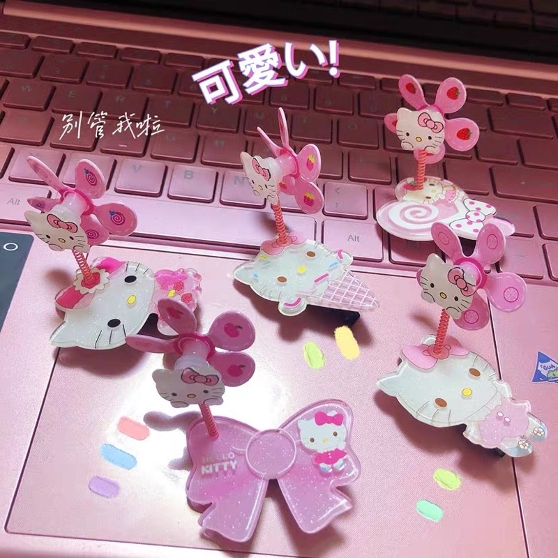 SẴN kẹp tóc lò xo chong chóng cute hình hello kitty