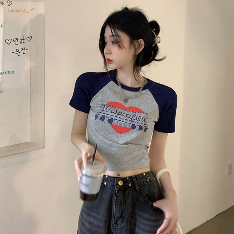 Áo Thun Nữ Ngắn Tay Cổ Tròn Thời Trang