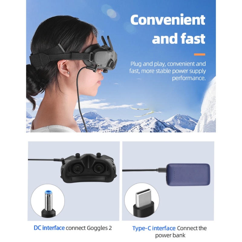 Dây Nguồn Pin 4 98ft Cho Kính Mát Avata Goggles2