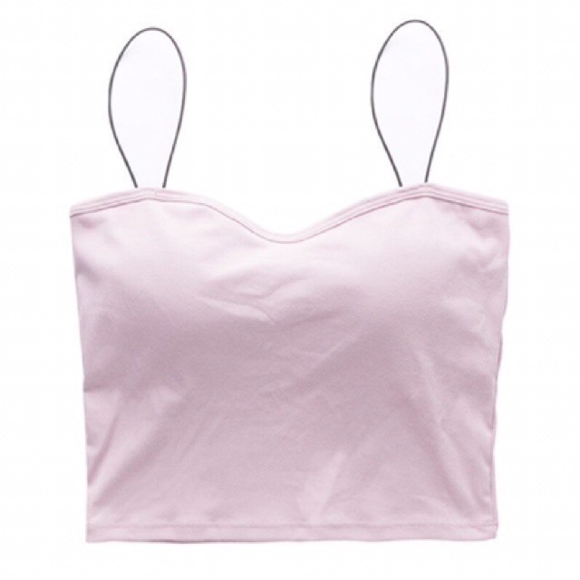 Áo Bra Nữ Hai Dây Mảnh Dáng Lửng Croptop 2055