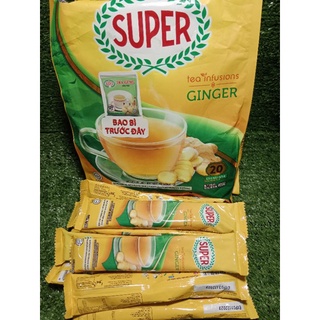 [Date 1/2025][Hộp 20gói x 20g]Trà gừng hòa tan Super 400g