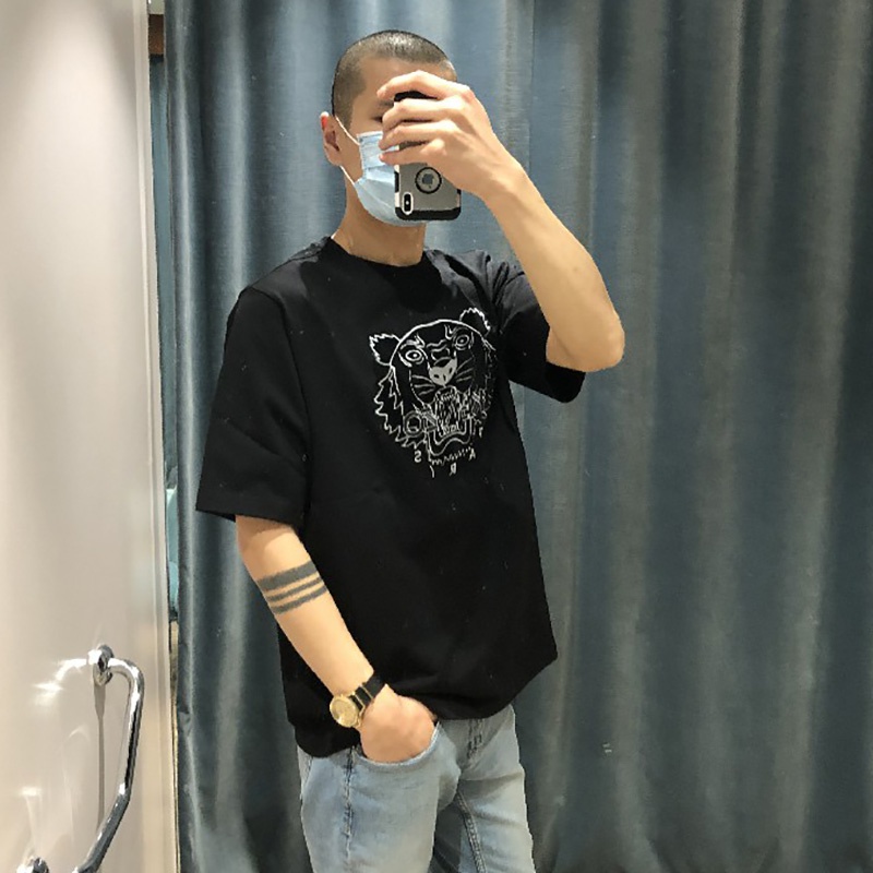 Áo Phông KEENZOz ngắn tay 2022 cổ tròn hình hổ phong cách trẻ trung năng động thoải mái du lịch dã ngoại hè Mã MT1987