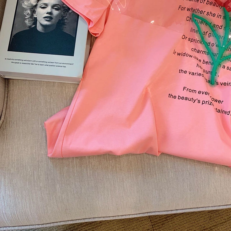 Áo Thun Nữ Ngắn Tay In Chữ Sang Trọng