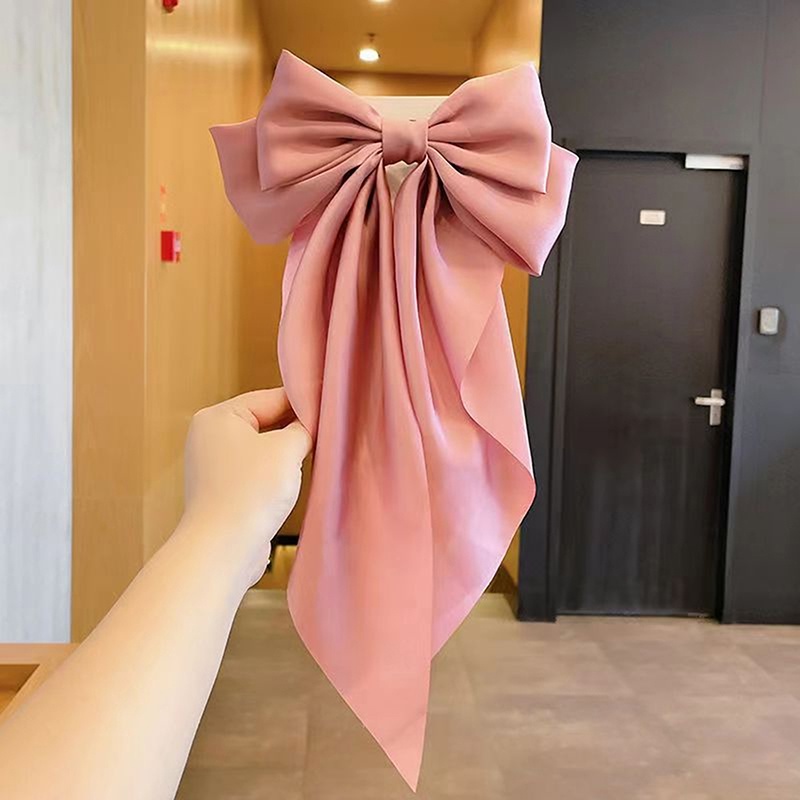 Kẹp Tóc Nơ Lớn Bằng Vải Voan Thời Trang Mùa Hè Dành Cho Bạn Nữ
