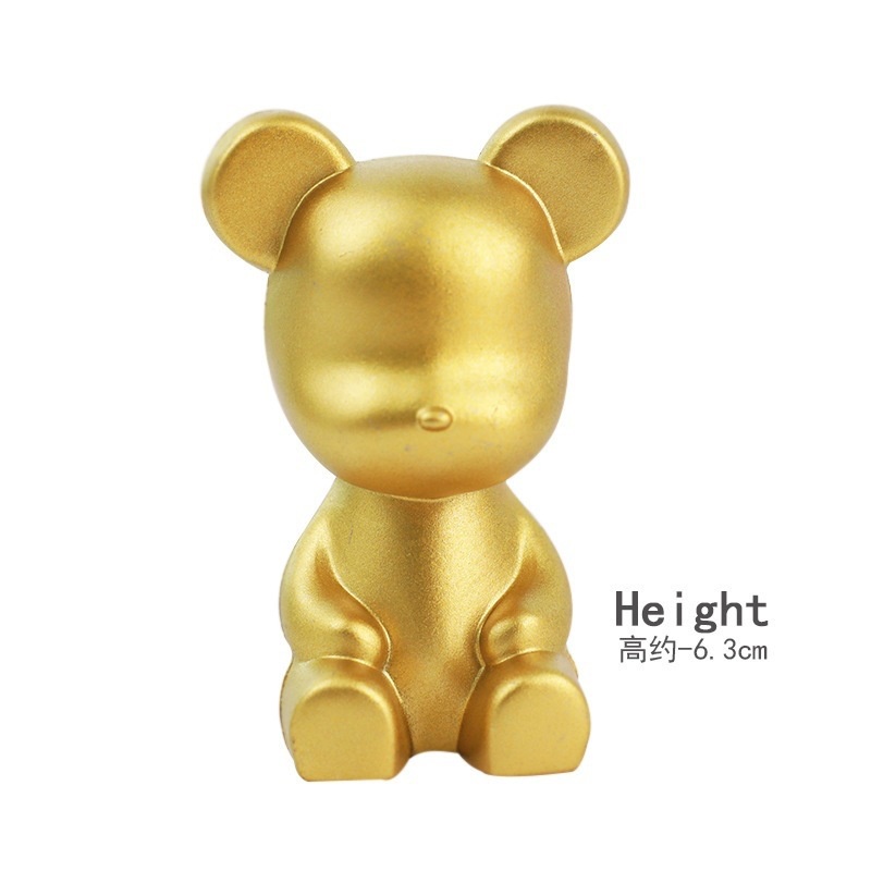 Phụ Kiện Trang Trí Bánh Kem Hình Gấu Và Bong Bóng Có Đèn LED Dễ Thương