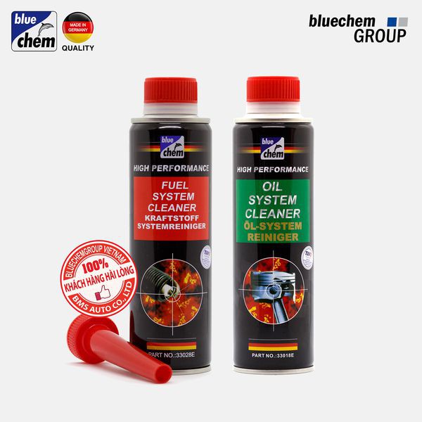 Bộ đôi dung dịch súc động cơ Bluechem Oil System Cleaner 250ml và Vệ sinh buồng đốt Bluechem Fuel System Cleaner 250ml