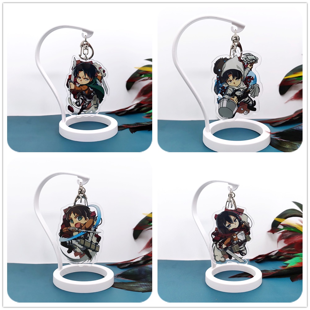 Móc Khóa Bằng Acrylic Hình Nhân Vật Anime Attack on Titan Eren Shingeki no Kyojin Levi Ackerman