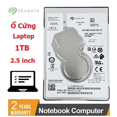 Ổ Cứng HDD Laptop 1TB Seagate 2.5 inch SATA3 6Gbs Cache 128MB Chính Hãng